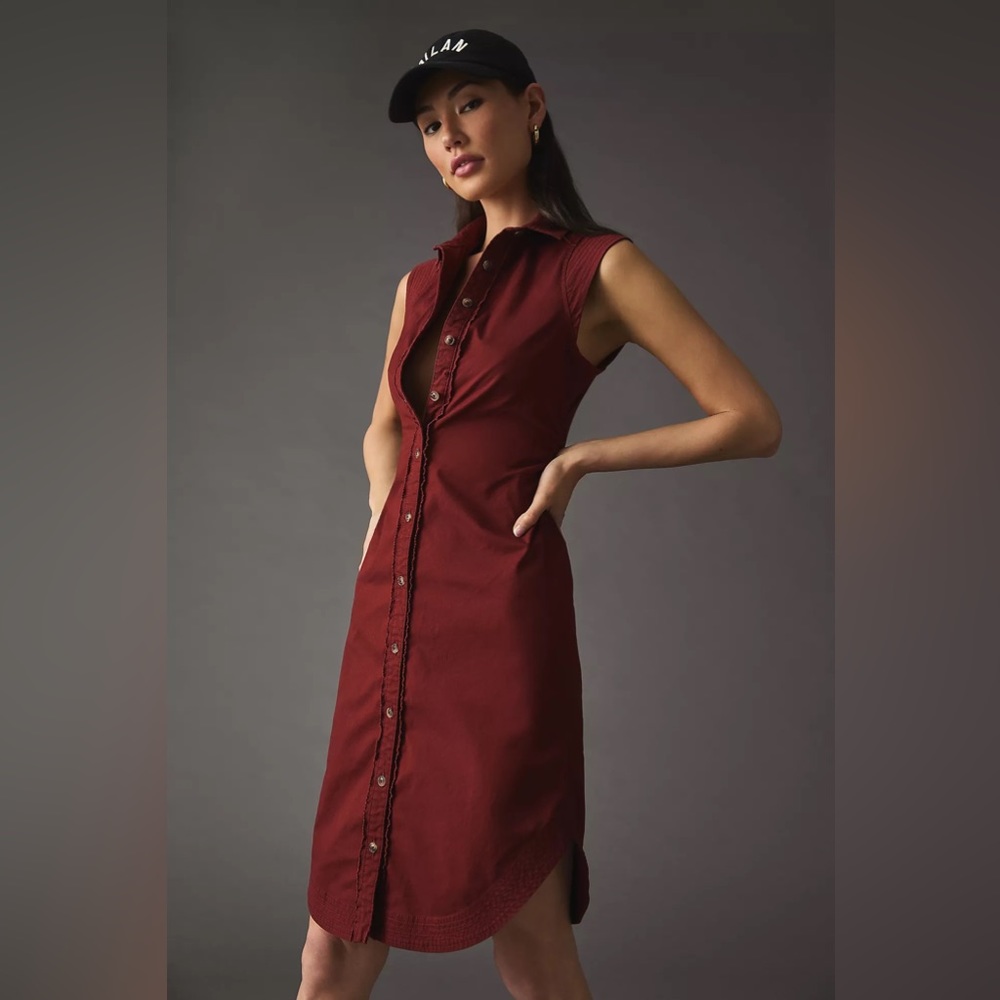 Pilcro Collared Mini Shirt Dress - Picture 2 of 14